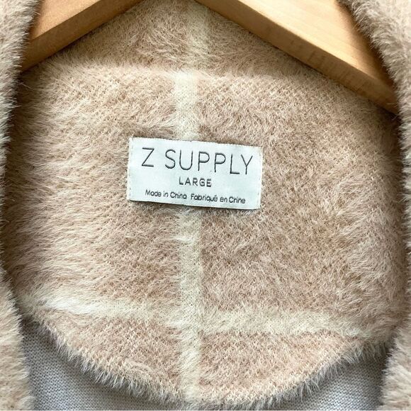 Z Supply Anna Eyelash Plaid Blazer L - Picture 7 of 8